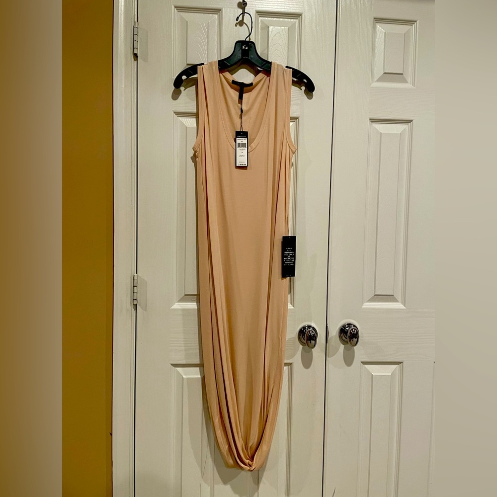 New BCBG cream sleeveless sexy summer dress